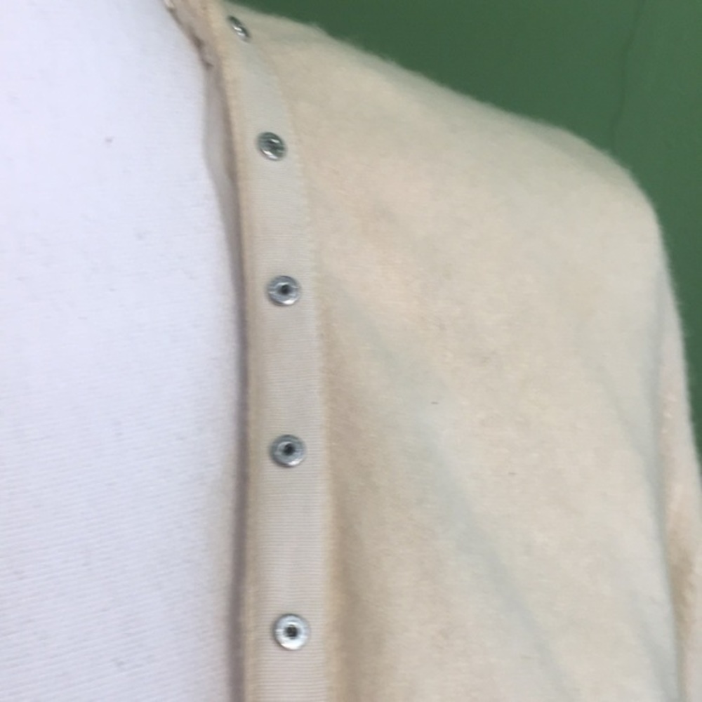 Vintage CASHMERE BY MORITZ cream‎ cardigan sweater - Picture 3 of 10